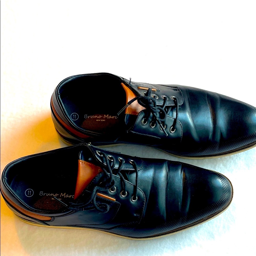 Bruno Marc Classic Black and Brown Dress Shoes